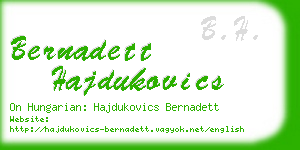 bernadett hajdukovics business card